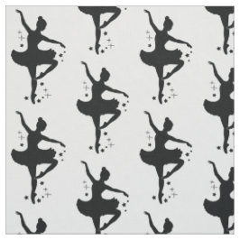 Ballerina mit Sternen in der Silhouette Stoff