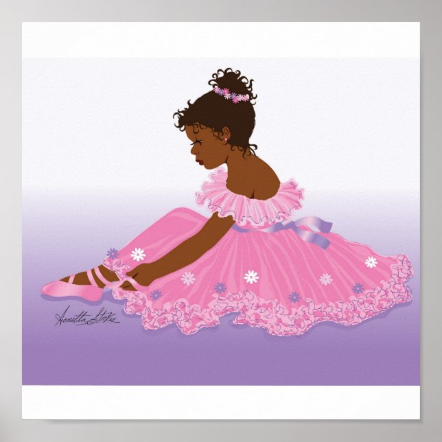 Ballerina mit Unterschrift Poster (Vorne)