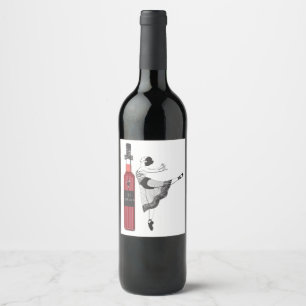 Ballerina, monsieur rouge, étiquettes de vin.