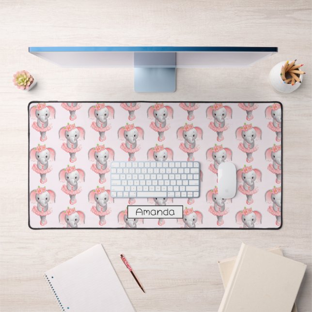 Ballerina Motif bleu rose et gris (Bureau 1)