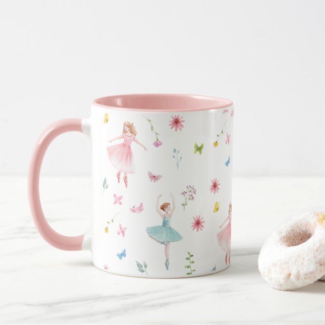 Ballerina Motif Mug (Avec donut)
