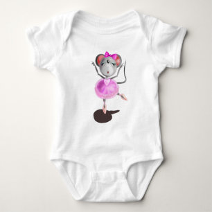 Ballerina Mouse Baby Bodysuit Balletttänzer - Spaß Strampler