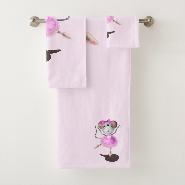 Ballerina Mouse Badetücher Badhandtuch Set (Insitu)
