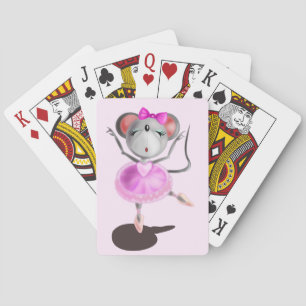 Ballerina Mouse Ballett Tänzerin Sonniges Spielen Spielkarten