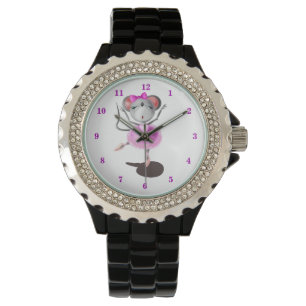 Ballerina Mouse Funny Watch Happy Ballet Dancer Armbanduhr