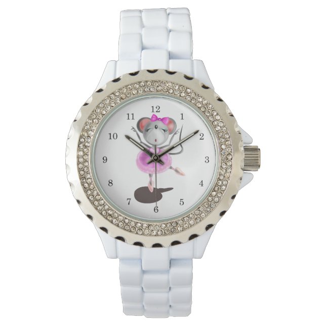 Ballerina Mouse Montre amusant peinture (devant)