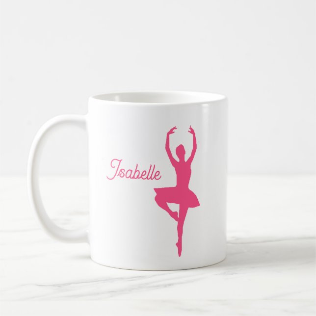 "Ballerina" Mug personnalisée (rose) (Gauche)