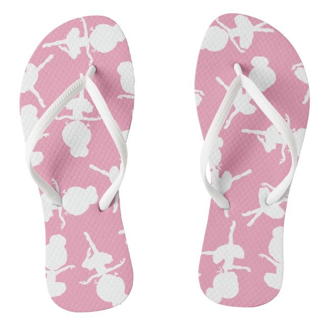 Ballerina Muster, Ballettmädchen, Balletttanz Flip Flops (Fußbett)