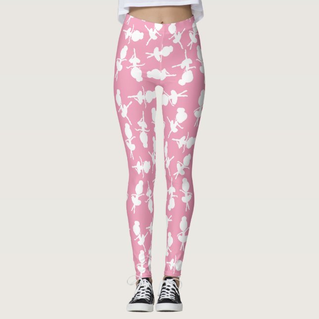 Ballerina Muster, Ballettmädchen, Balletttanz Leggings (Vorderseite)