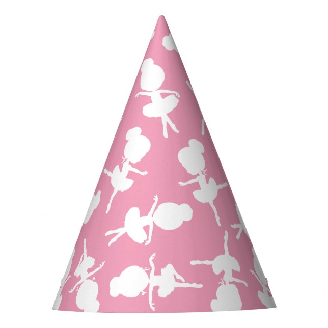 Ballerina Muster, Ballettmädchen, Balletttanz Partyhütchen (Vorderseite)