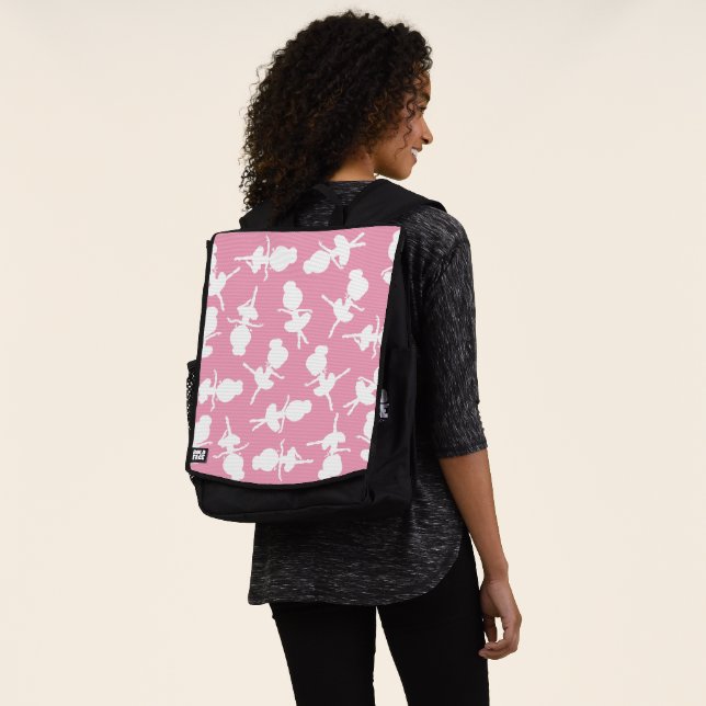 Ballerina Muster, Ballettmädchen, Balletttanz Rucksack (Ausgewaschen)