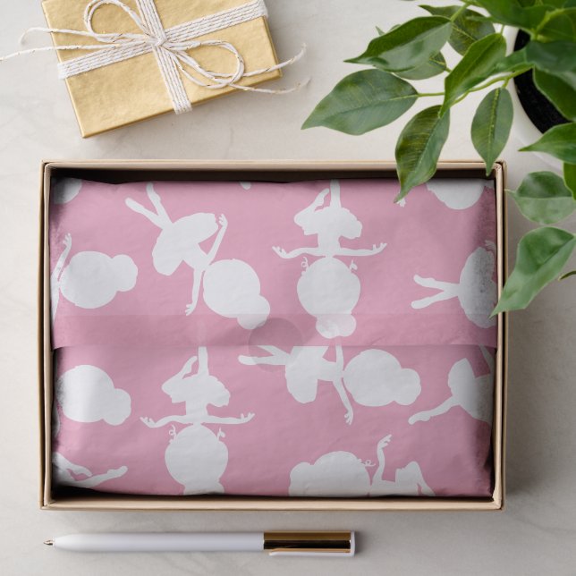 Ballerina Muster, Ballettmädchen, Balletttanz Seidenpapier (Geschenk)
