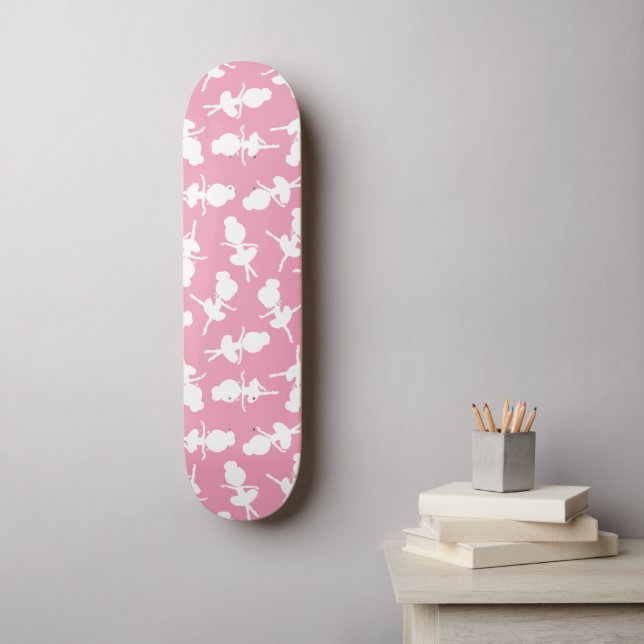 Ballerina Muster, Ballettmädchen, Balletttanz Skateboard (Wandkunst)