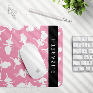 Ballerina Muster, Ballettmädchen, Tanz, Ihr Name Mousepad