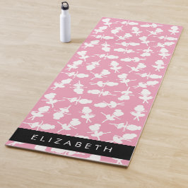 Ballerina Muster, Ballettmädchen, Tanz, Ihr Name Yogamatte