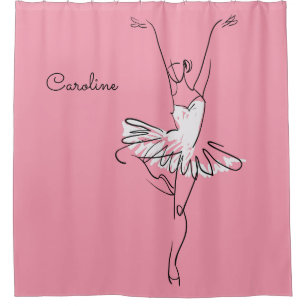 Ballerina-Name- u. -farbduschvorhang Duschvorhang