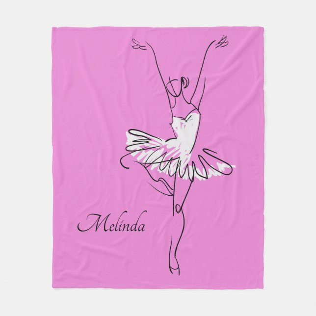 Ballerina-Name- u. -farbFleecedecken Fleecedecke (Vorderseite)