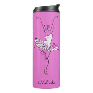 Ballerina-Name- u. -farbtrommel Thermosbecher