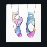 Ballerina Niedlich Ballet Notizblock<br><div class="desc">Die klassische Ballerina sieht in diesem farbenfrohen Aquarelldruck genauso elegant aus. Niedliche Tanzballschuhe für Ballerina Notepad</div>