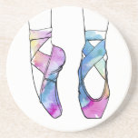 Ballerina Niedlich Ballet Sandstein Untersetzer<br><div class="desc">Die klassische Ballerina sieht in diesem farbenfrohen Aquarelldruck genauso elegant aus.</div>