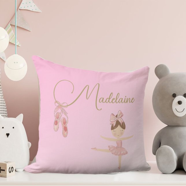 Ballerina Niedlich Pink Moderne Girl Kissen (Von Creator hochgeladen)