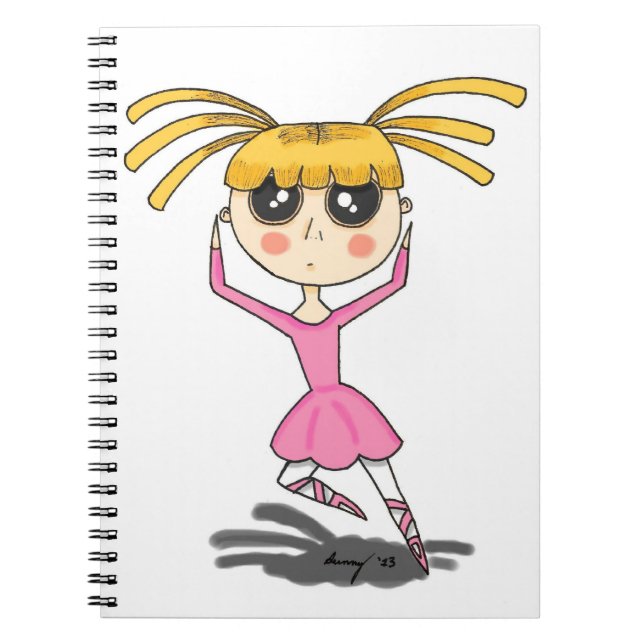 Ballerina-Notebook Notizblock (Vorderseite)