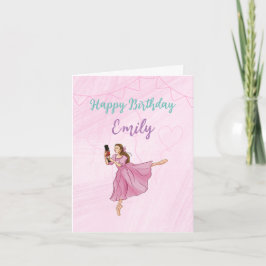 Ballerina Nutcracker - Individuelle Name Geburtsta Karte