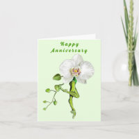 Ballerina Orchid Ballet Dancer Anniversaire Carte