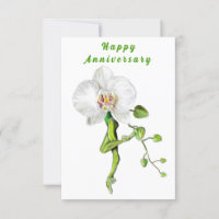Ballerina Orchid Ballet Dancer Jubiläumskarte