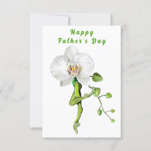 Ballerina Orchid Ballet Tänzer Vatertagskarte Karte