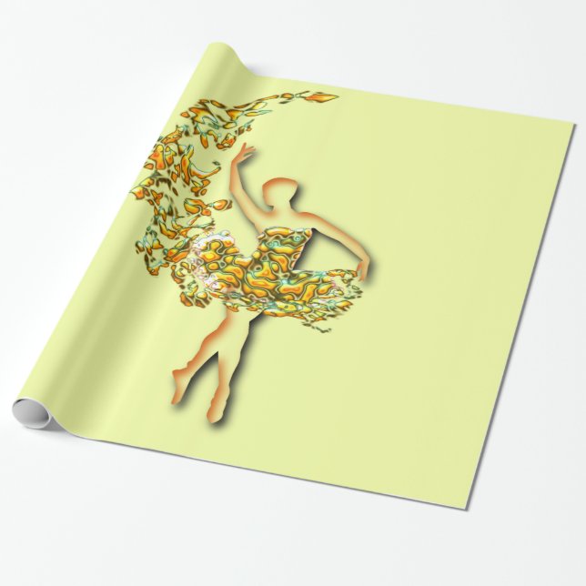 Ballerina Papier à envelopper Cadeau Ballet Danseu (Déroulé)