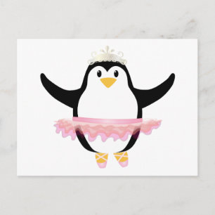 Ballerina Penguin Postkarte