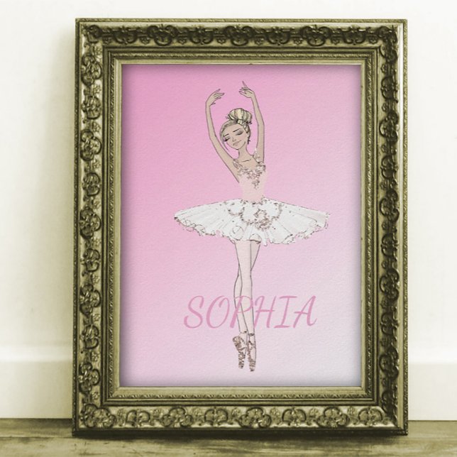Ballerina Personal Pink Girls Poster (Von Creator hochgeladen)
