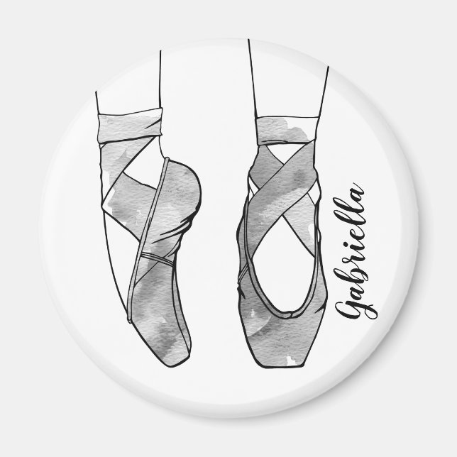 Ballerina Personalisiert Ballet Magnet (Vorne)
