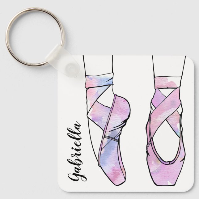 Ballerina Personalisiert Ballet Schlüsselanhänger (Vorderseite)