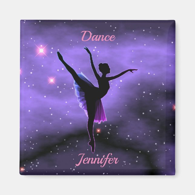Ballerina Personalisiert Magnet (Vorne)