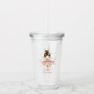 Ballerina Personalisiert Name Girly Acryltrinkbecher