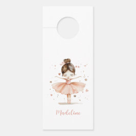 Ballerina Personalisiert Name Girly Türanhänger