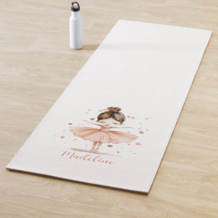 Ballerina Personalisiert Name Girly Yogamatte