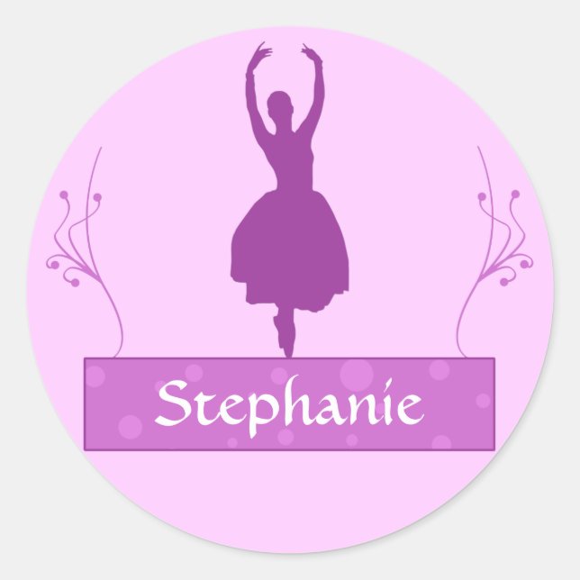 Ballerina Personalisiert Stickers (Vorderseite)