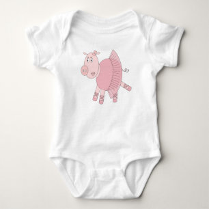 Ballerina Pig Baby Strampler