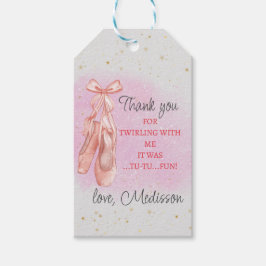 Ballerina Pink Ballet Slippers Gunst Geschenkanhänger