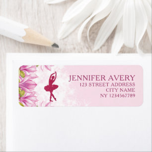 Ballerina Pink Geburtstagsrücksendeadresse