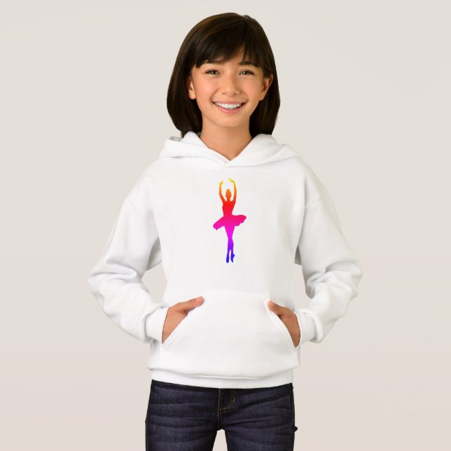 Ballerina Pink Nutcracker Balletttänzerin Girl Hoodie (Vorne ganz)