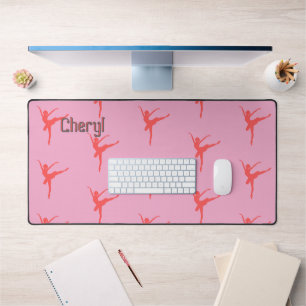 Ballerina. Pink. Personalisiert Schreibtischunterlage