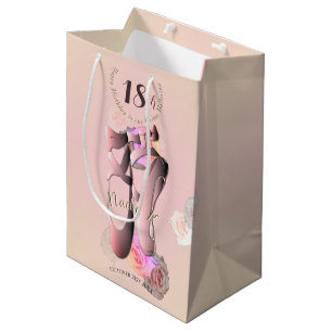 Ballerina Pink Toe Shoes Mittlere Geschenktüte
