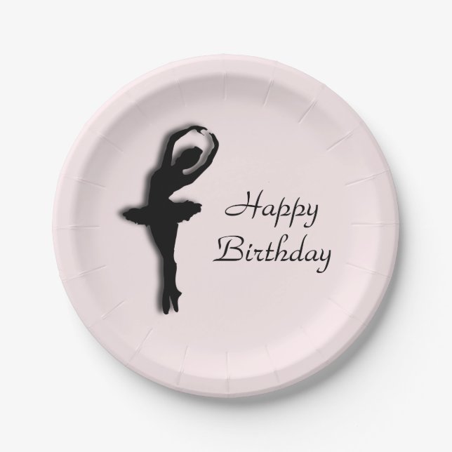 Ballerina Pirouette in Garden Green Pappteller (Vorderseite)