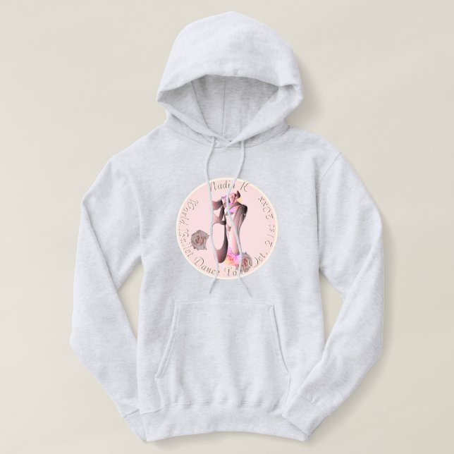 Ballerina Pointe Pink Tanz Hoodie (Design vorne)