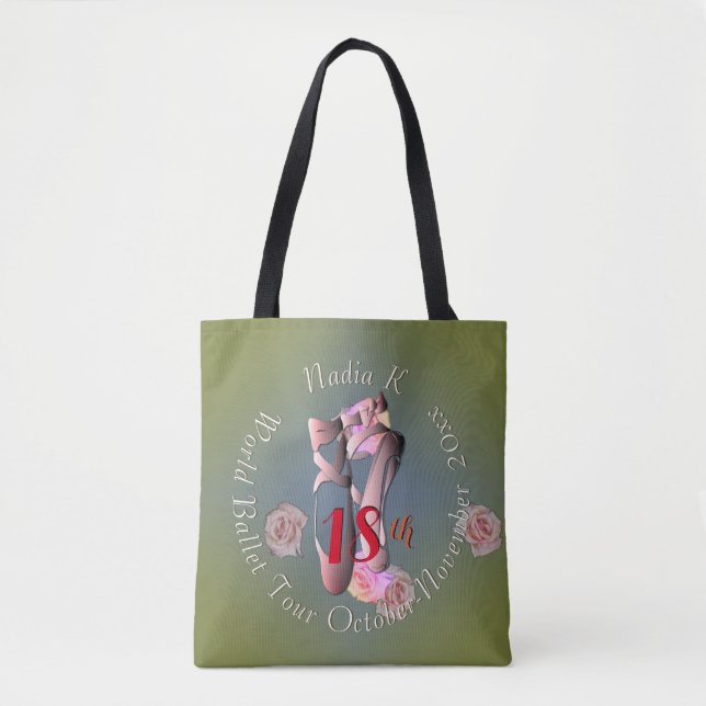 Ballerina Pointe Retro Tasche (Vorderseite)