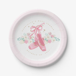 Ballerina Pointe Shoes Baby Dusche Pappteller
